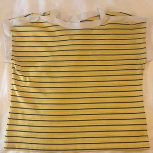 Vintage yellow top with blue stripes